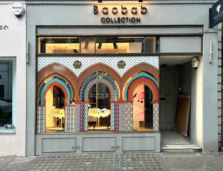 An image of exterior signage and decor.